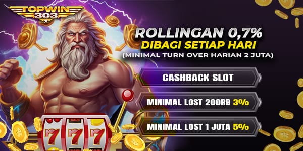 Topwin303 Bonus Casback Slot Dan Rollingan Slot Mingguan